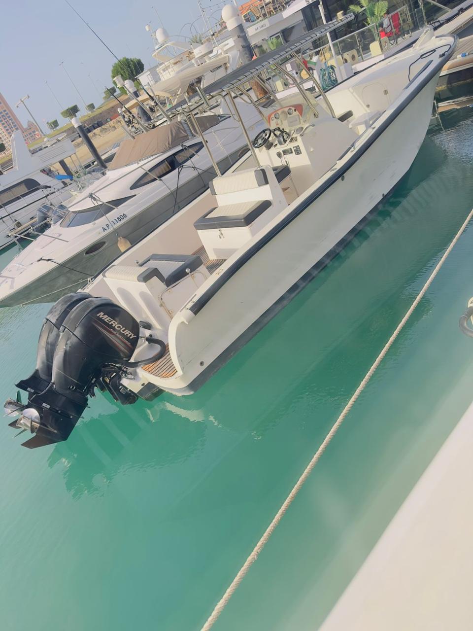 Jet Boat 33 high-speed boat rental Abu Dhabi — 33 ft, up to 10 guests
